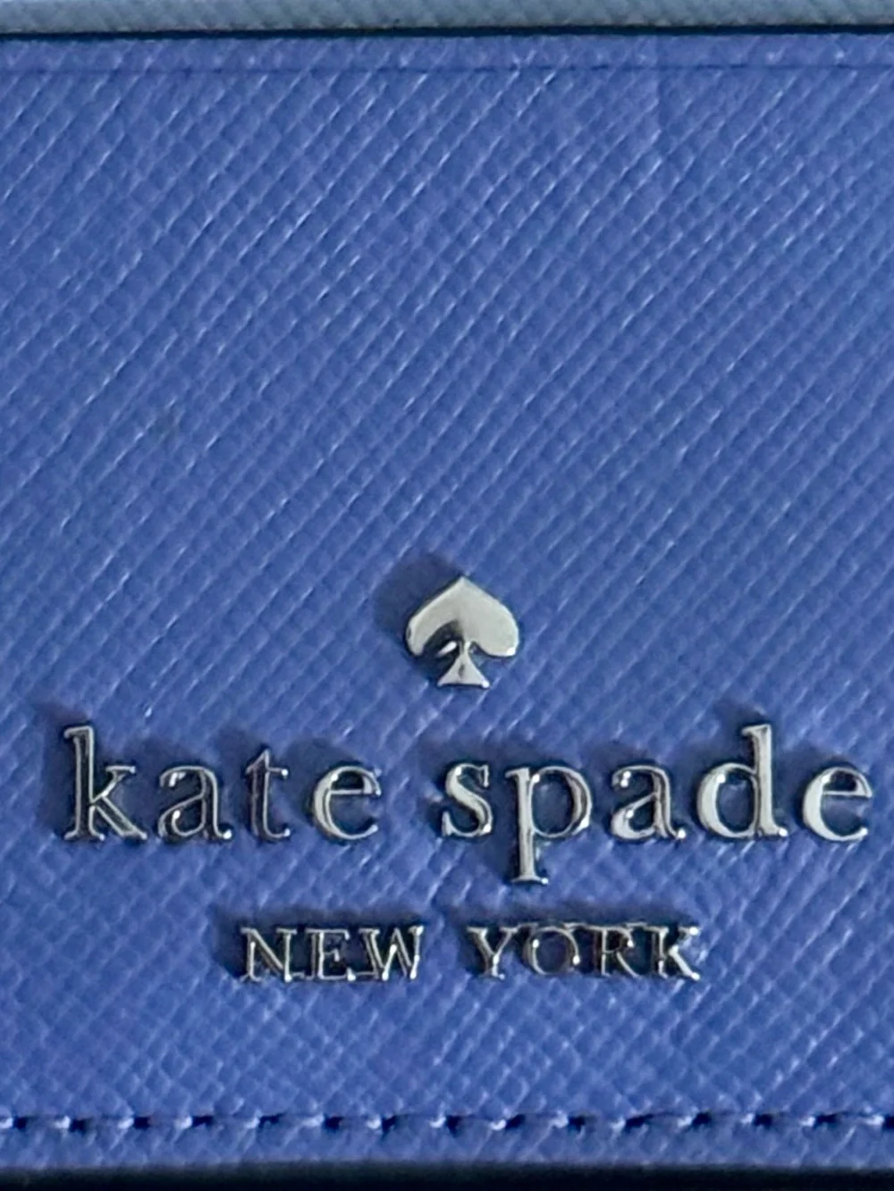kate spade Two-Tone Blue Saffiano Leather Card Holder